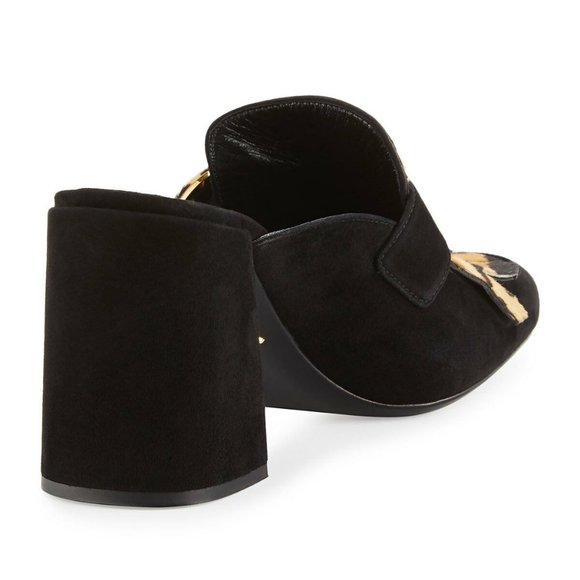 Prada Leopard-Print Fringed Loafer Mule Shoes 38 - Picture 4 of 4